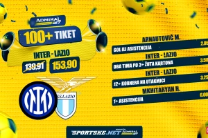 AdmiralBet 100+ tiket - Arnautović, Mhitarjan i "tuča" na "Meaci" za kvotu 153,90